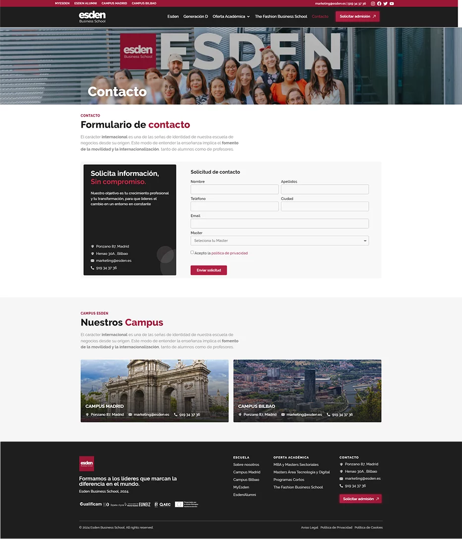 Diseño web Esden Business School - vista 3 por Marc Loic
